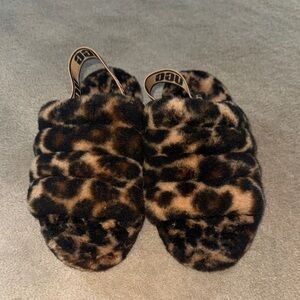 Ugh fluff yeah slide Leopard Print